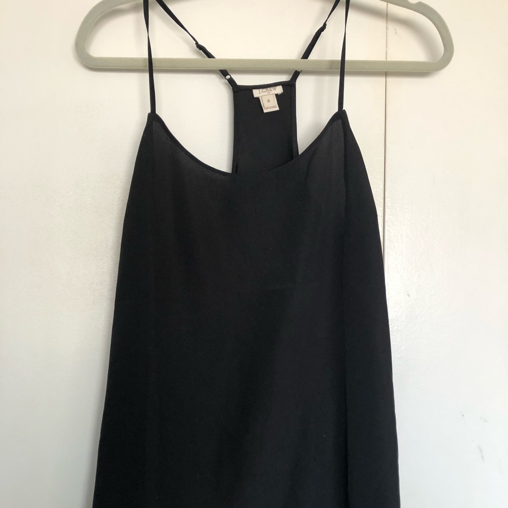J Crew - black t-back tank, size 8. NWOT